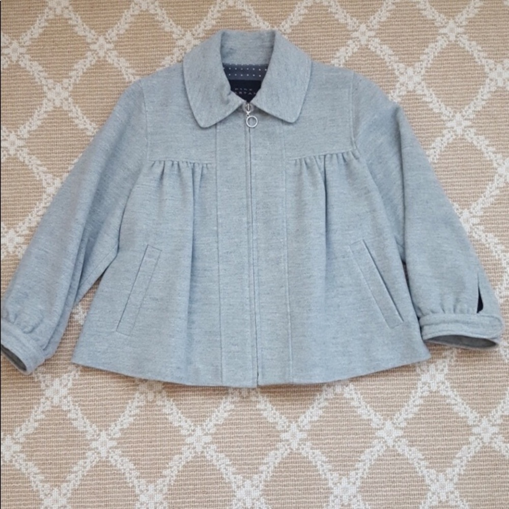 Cute Pink Tartan jacket. Gray, size small petite.